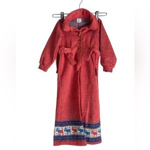 Vintage Carter’s one piece moose theme knit jumpsuit (2T)